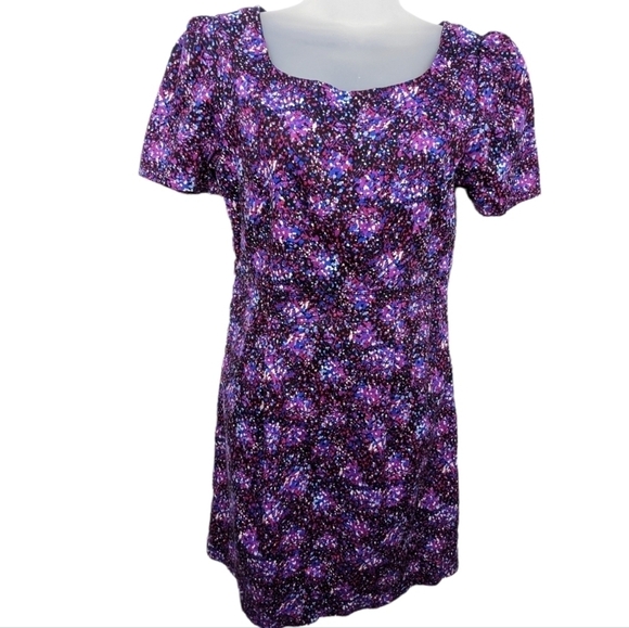 Tulle Retro Style Multi Print Dress Sz M - Picture 1 of 11